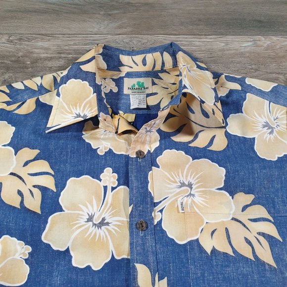 Paradise Bay Mens Medium Short Sleeve Shirt Vintage Hawaii Vacation Relaxed Casu - Picture 7 of 11